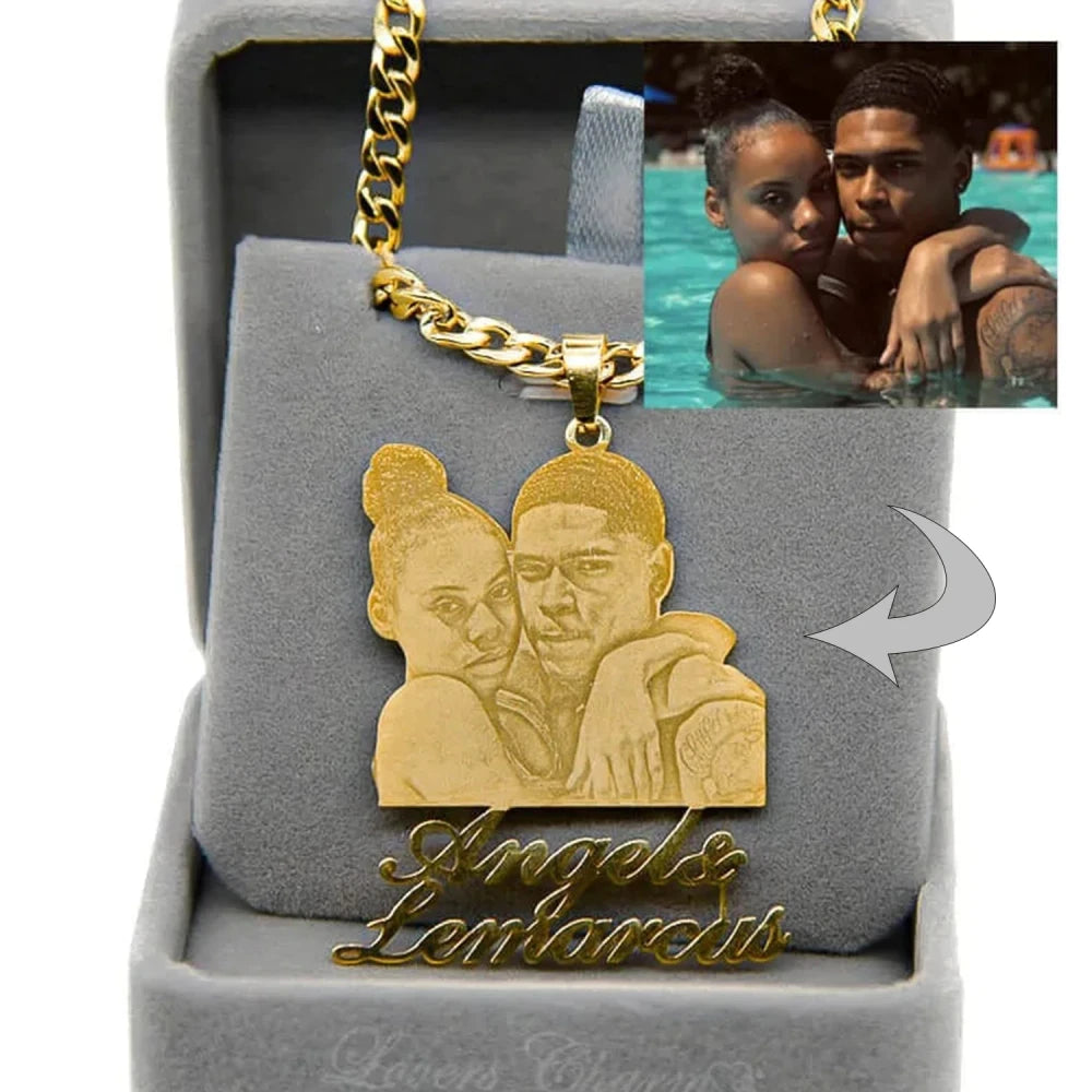 Custom Photo Engraved Pendant