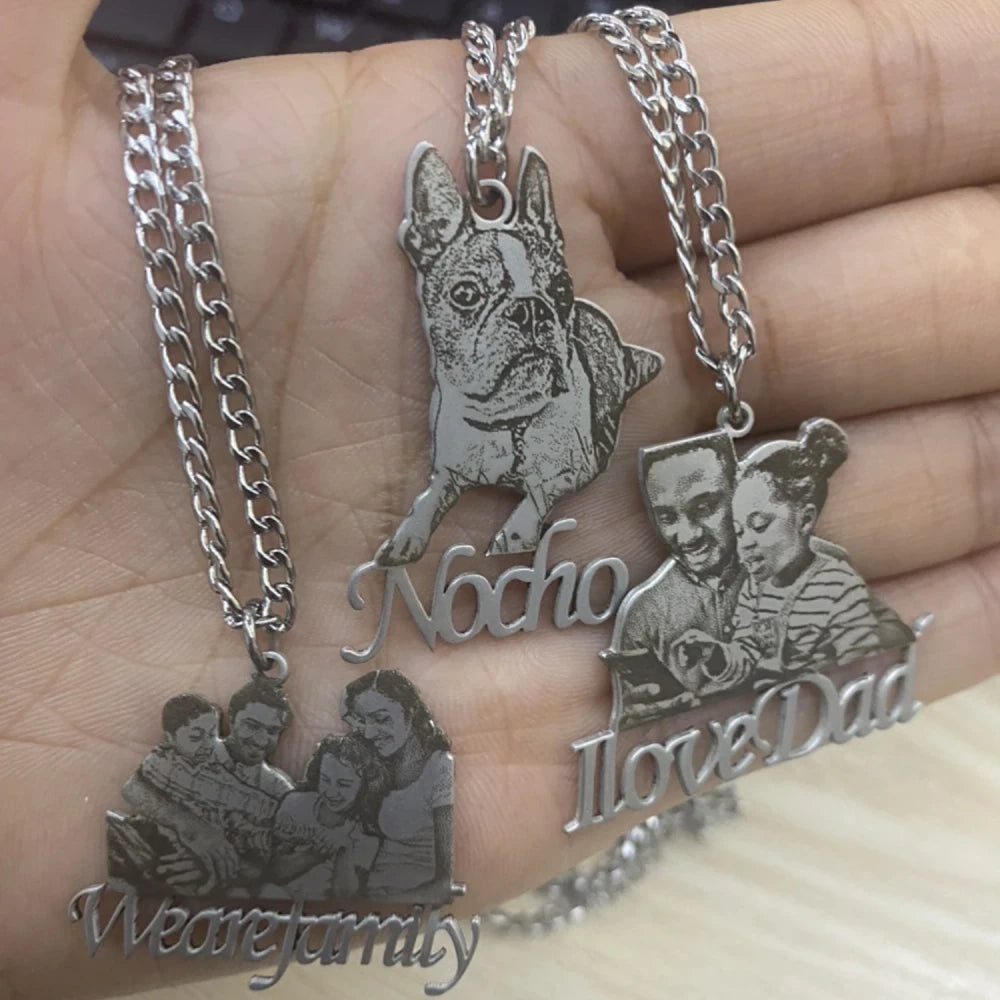 Custom Photo Engraved Pendant