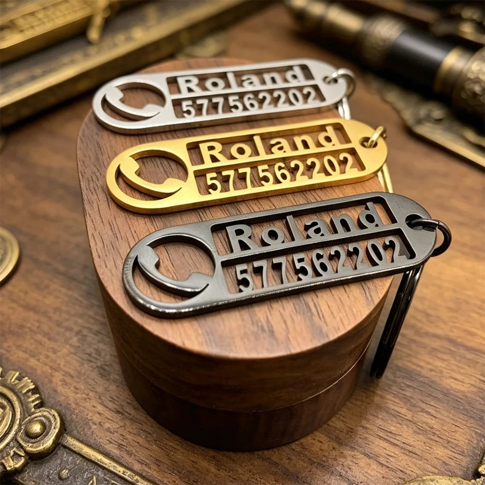 Engraved Stainless Steel Key Tag