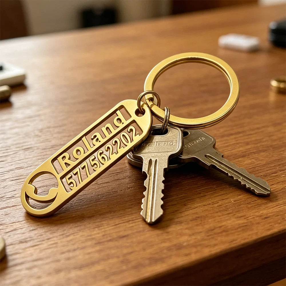 Engraved Stainless Steel Key Tag