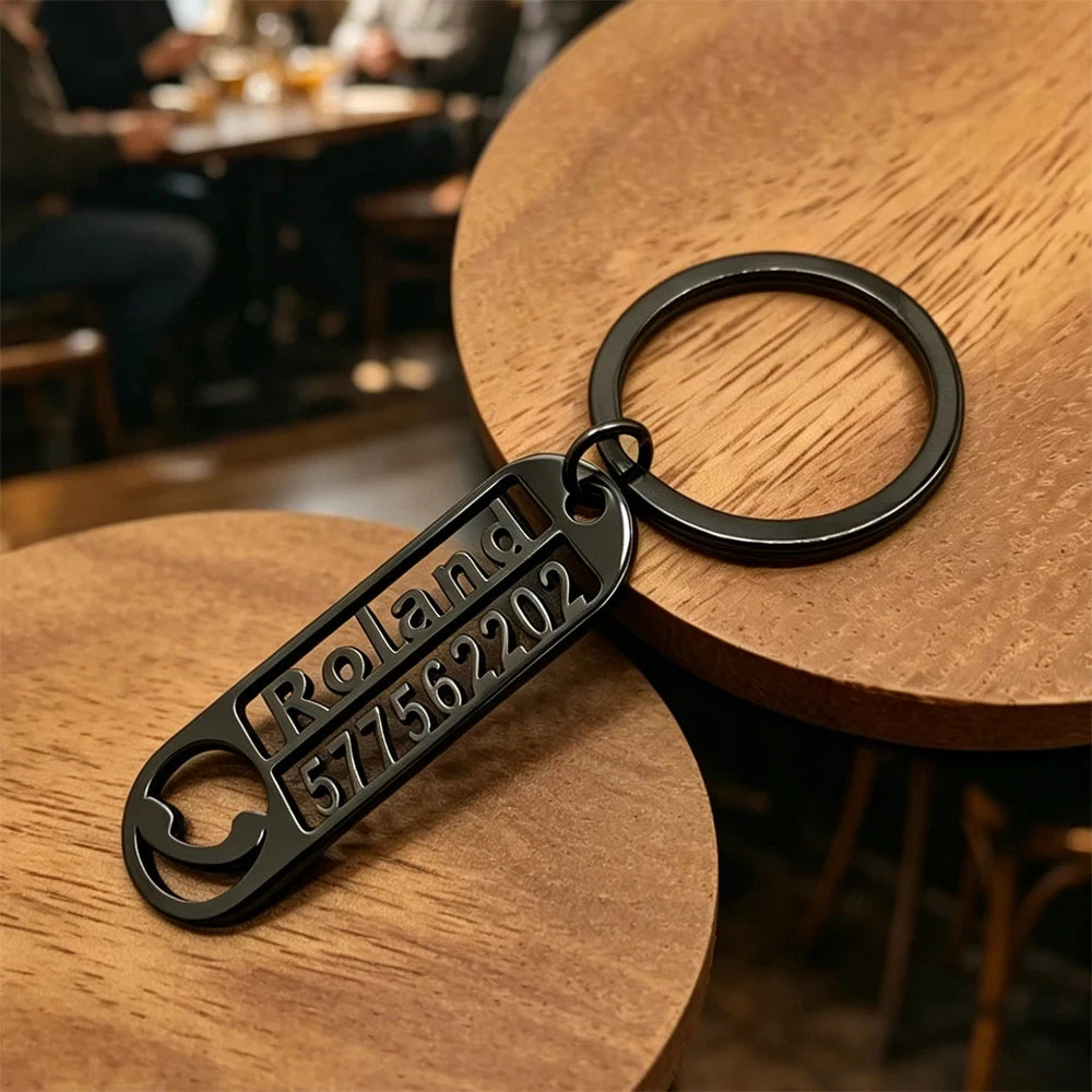 Engraved Stainless Steel Key Tag