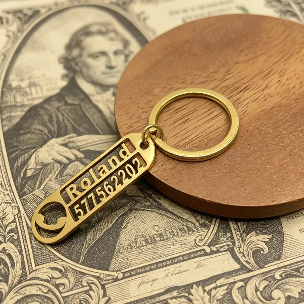 Engraved Stainless Steel Key Tag