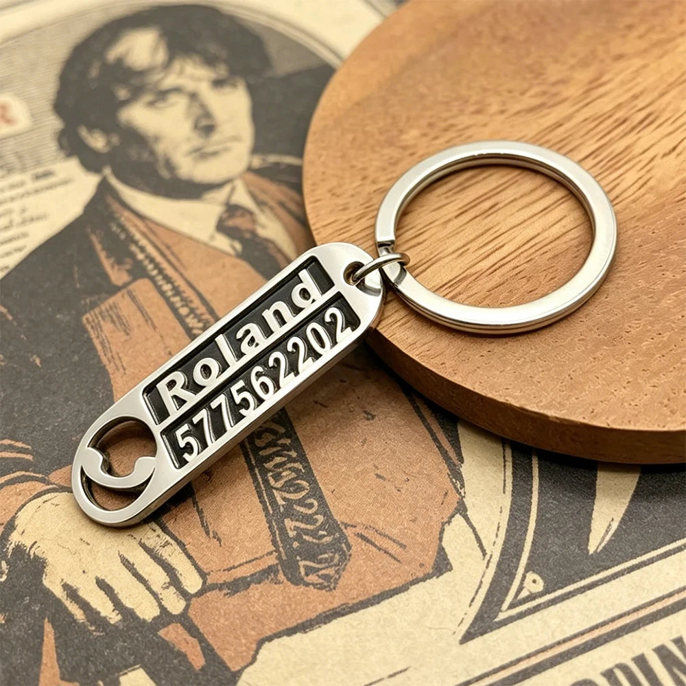 Engraved Stainless Steel Key Tag