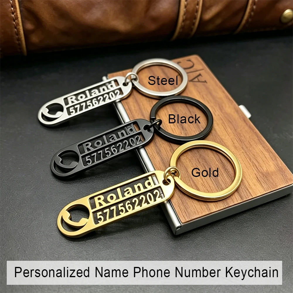 Engraved Stainless Steel Key Tag