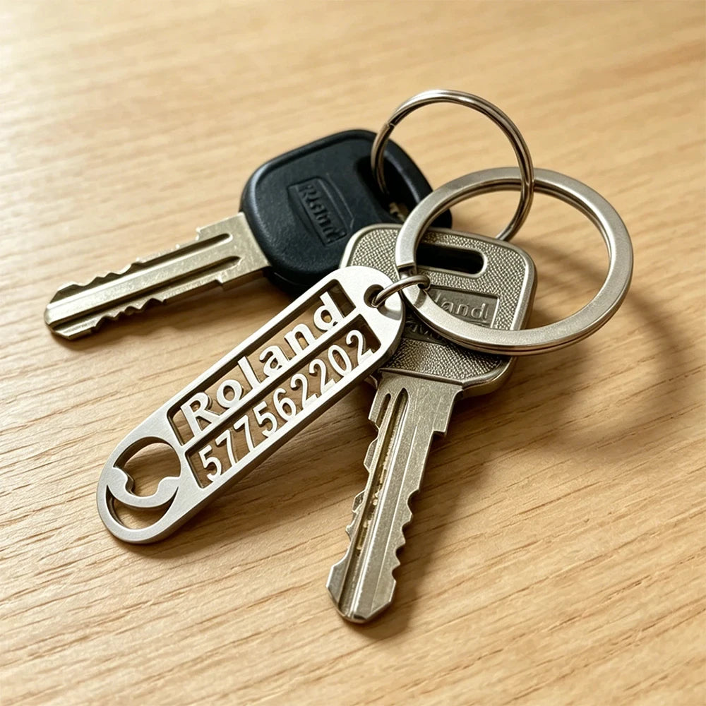 Engraved Stainless Steel Key Tag