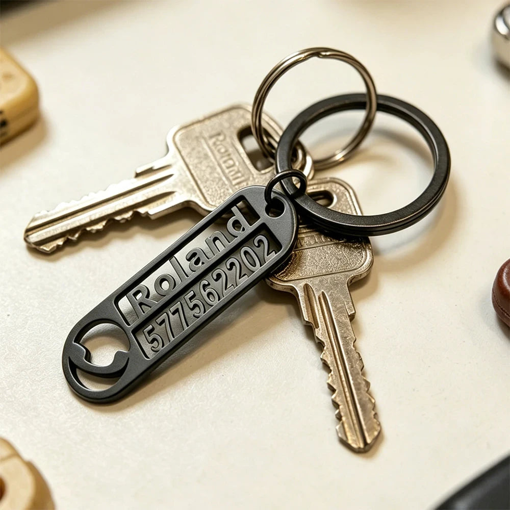 Engraved Stainless Steel Key Tag