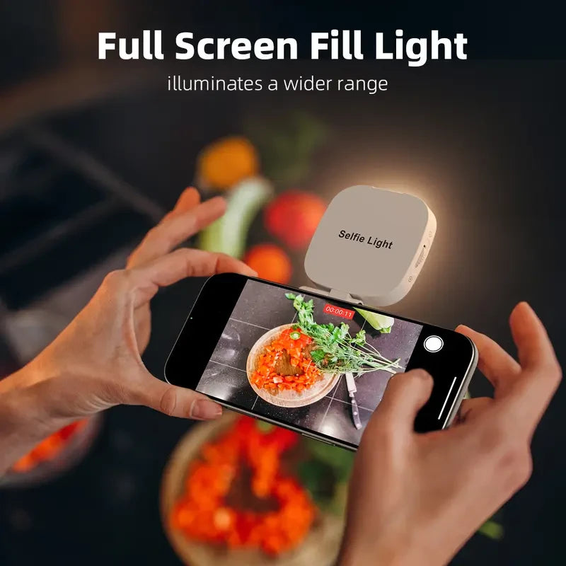Magnetic Cellphone Ring Light with Mirror