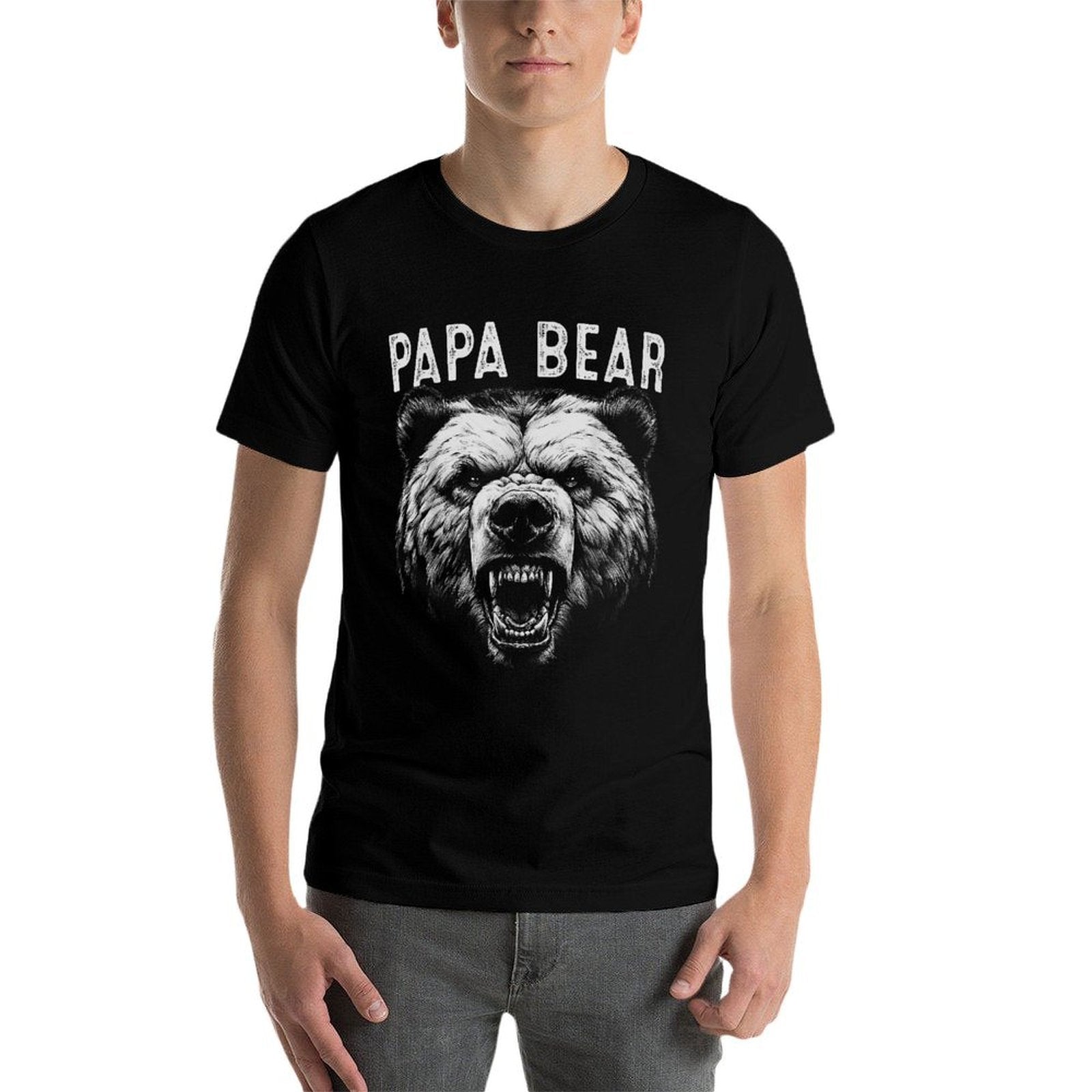 Papa Bear Best Idea Fathers Day Funny Bear Gifts For Men Dad  Soft T-Shirt