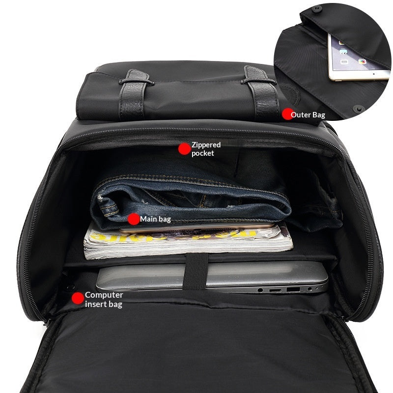 Men's Large Capacity Waterproof Travel Laptop Backpack – Nylon Business & Outdoor Bag