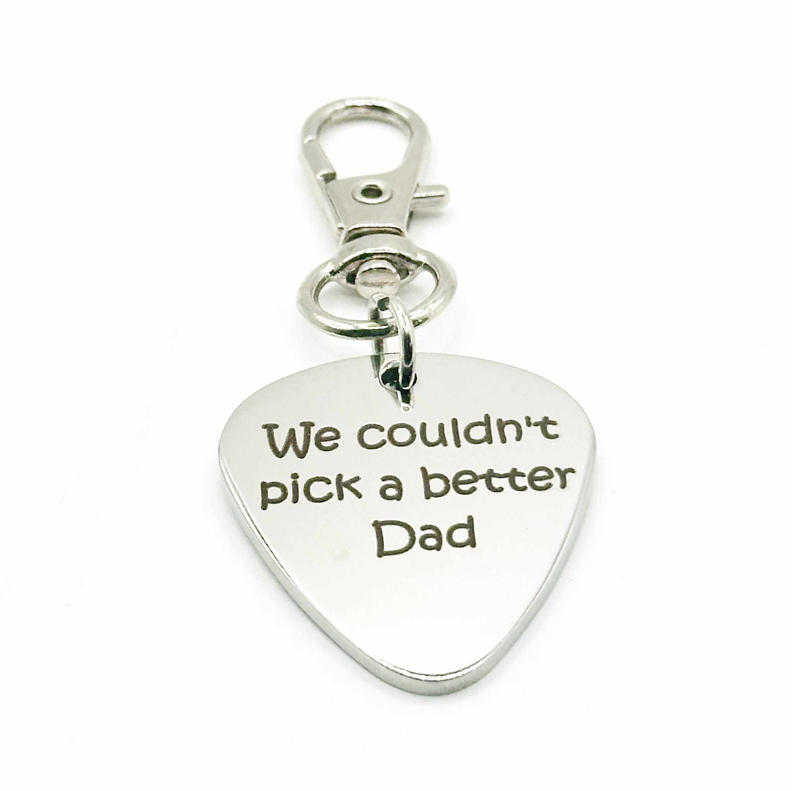 We Couldn't Pick A Better Dad Guitar Pick Charm Clip On Gift For Dad Music Lover Fathers Day Gift From Kids