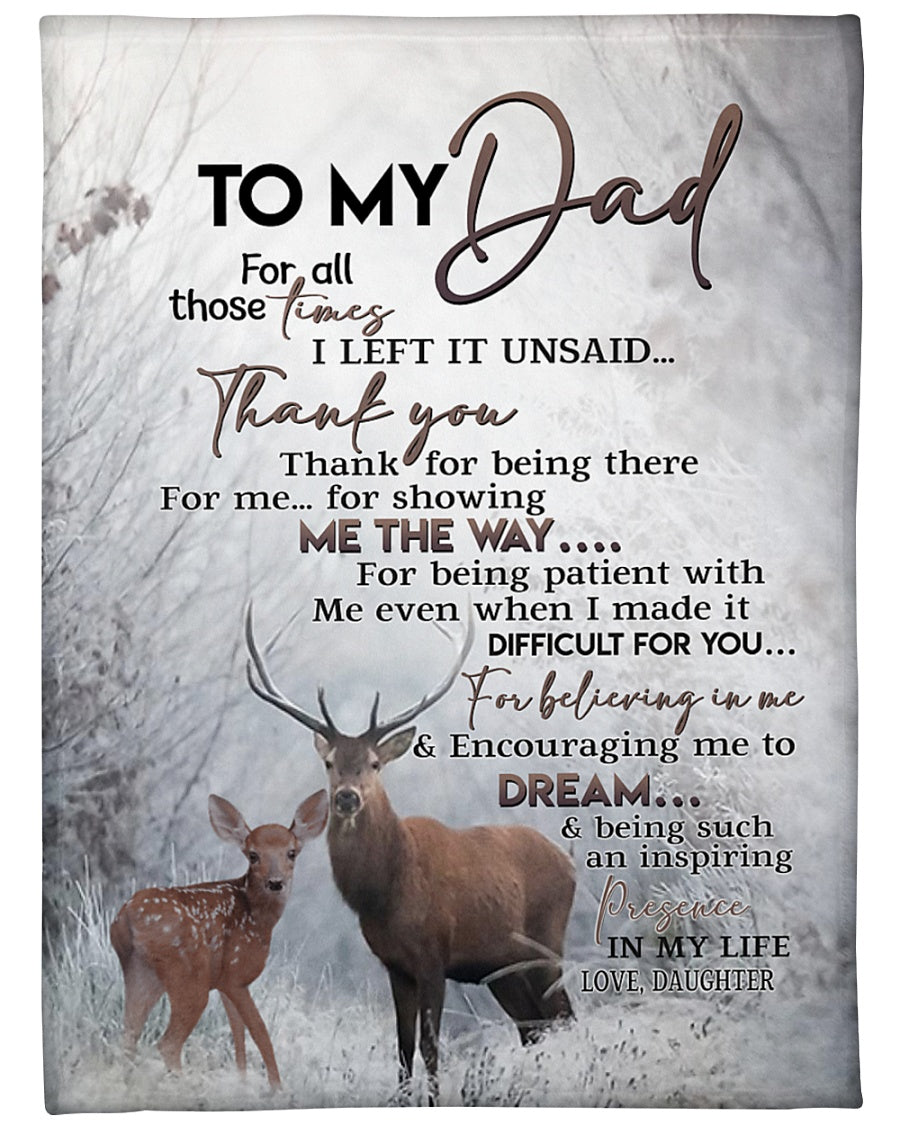Special gift for your Dad from daughter Blanket